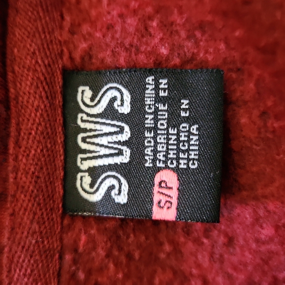 Burgundy Zip Up Hoodie - Picture 4 of 4